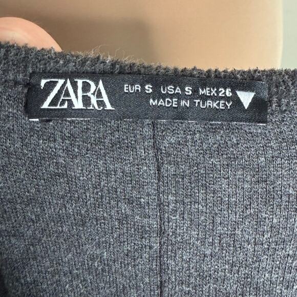 Zara Gray Short Sleeve Knit Dress - Picture 4 of 6